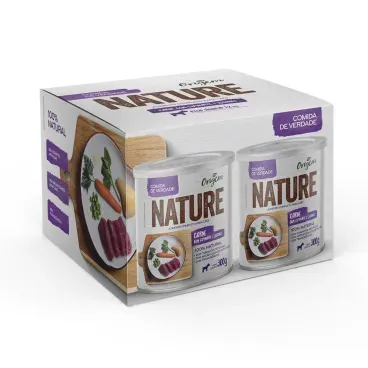 Racao Umida Origem Nature Carne e Legumes para Caes Pack4